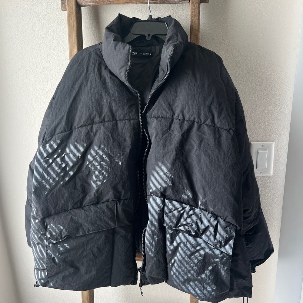 Zara Black Puffer Jacket